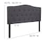 Flash Furniture Full Cambridge, Headboard, Gray Fabric HG-HB1708-F-DG-GG - alternate 7